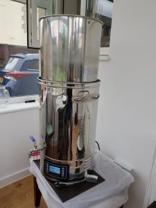 Sparging, raised mash tun