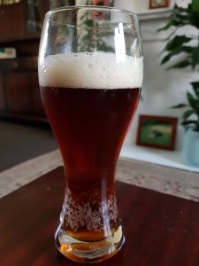 Belgian Brun in a glass