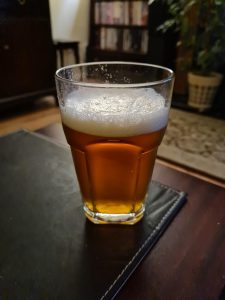 Kveik IPA in a glass